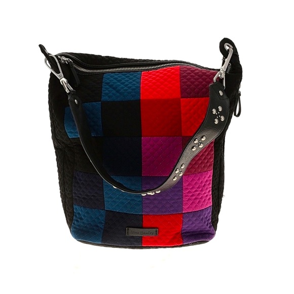 VERA BRADLEY RETIRED Carson Winter Patchwork Interchangeable Strap Hobo Bag - Picture 1 of 5